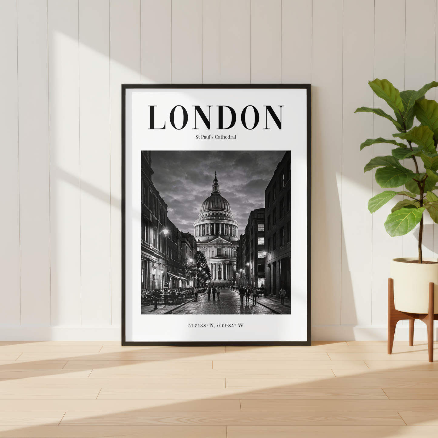 London St Pauls Cathedral Monochrome Poster
