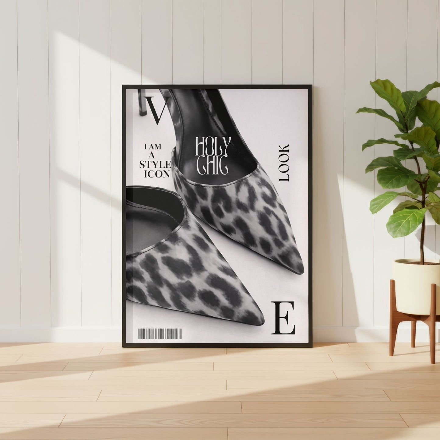 Leopard Heels Fashion Wall Art Print