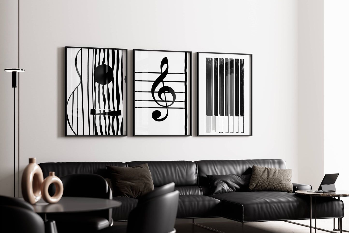 Set of 3 Dark Modern Musical Instruments