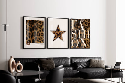 Leopard Print Fashion Wall Art Set of 3