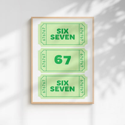 67 Green Poster
