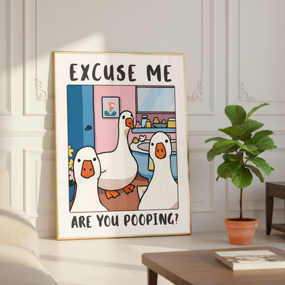 Funny Ducks Bathroom Print