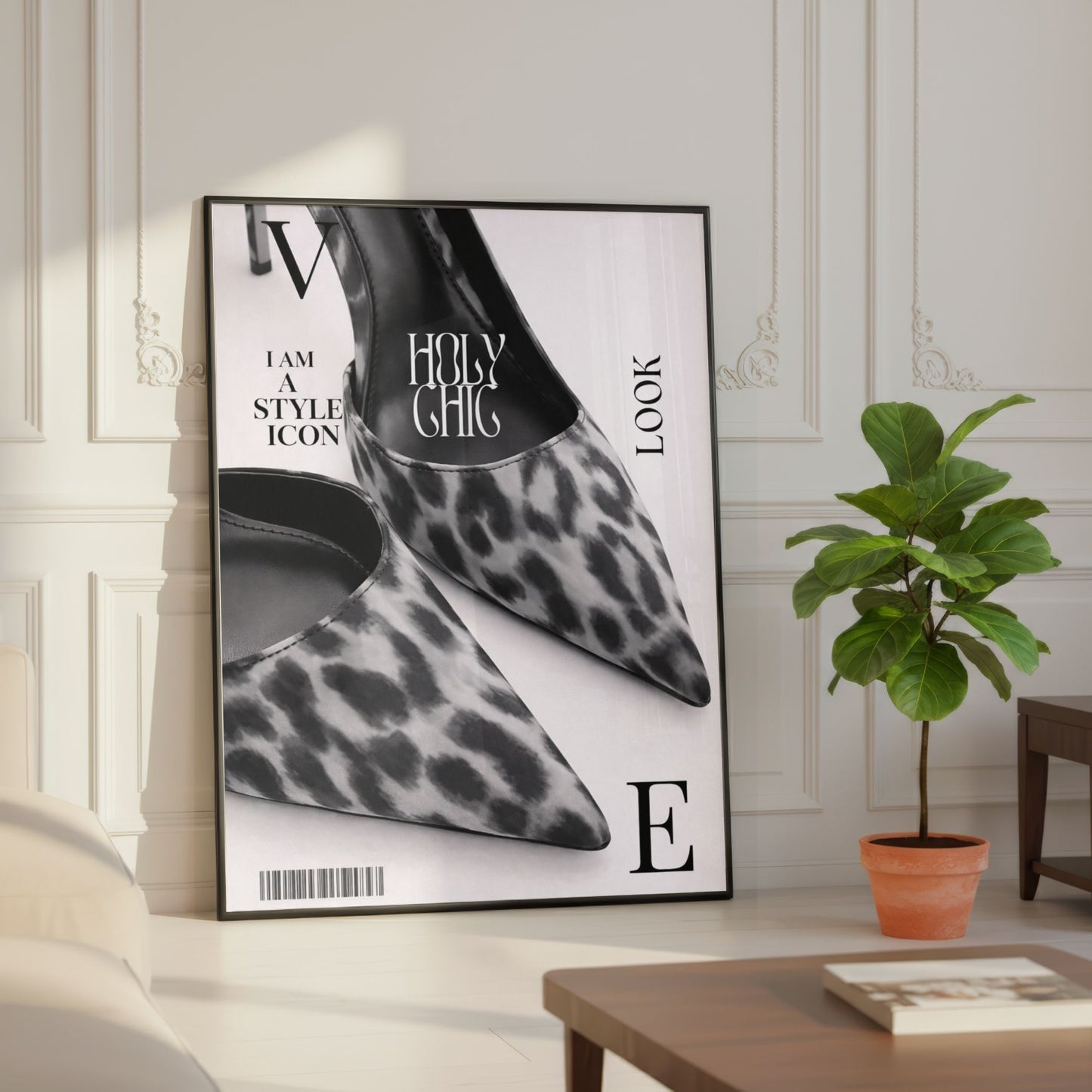 Leopard Heels Fashion Wall Art Print