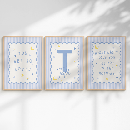 Set of 3 Boys Nursery Prints
