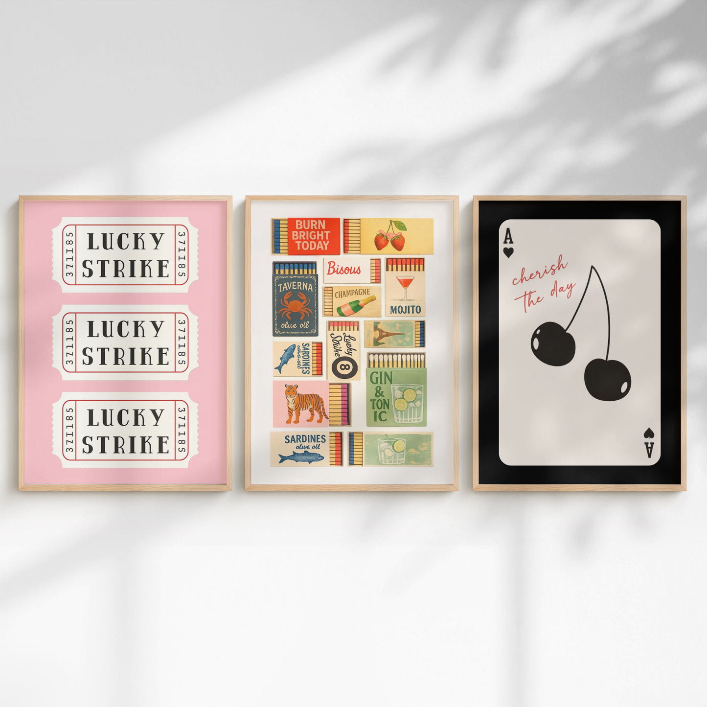 Set of 3 Retro Wall Art Prints