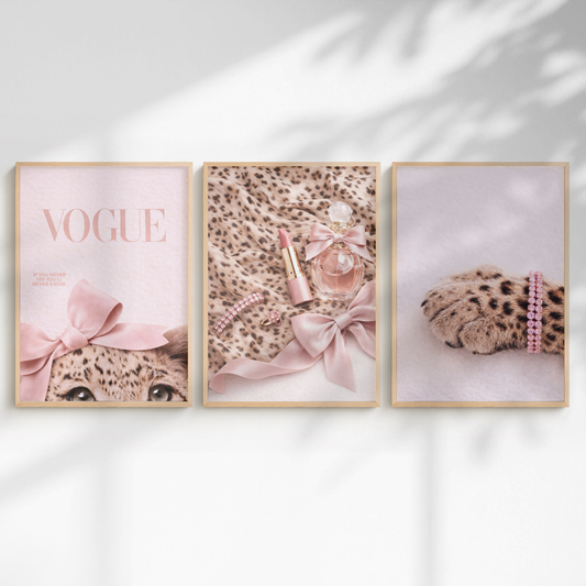 Set of 3 Pink Fashion Prints