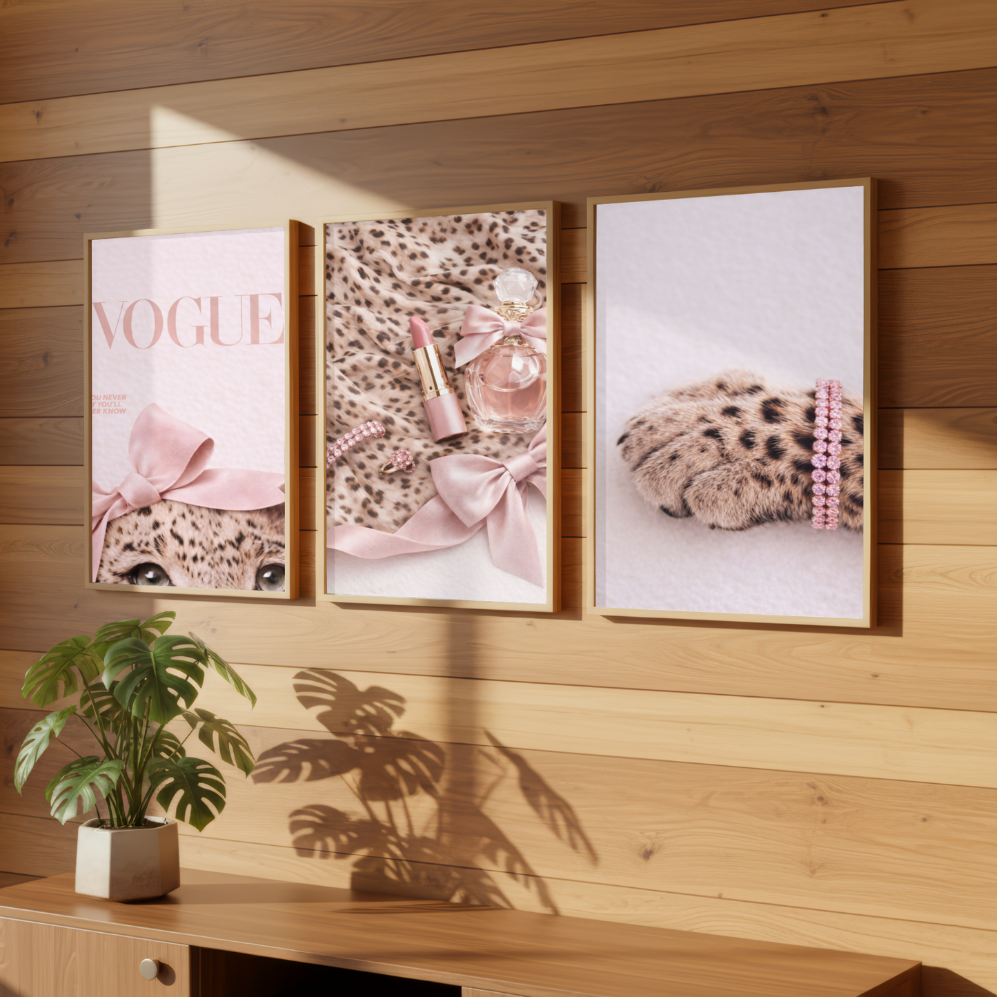 Set of 3 Pink Fashion Prints