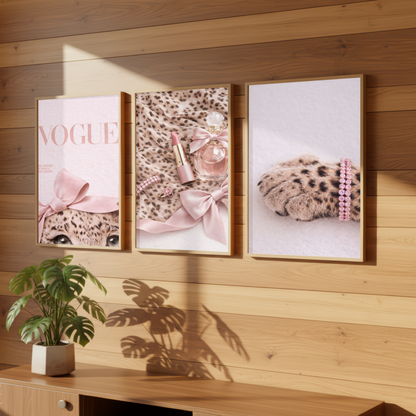 Set of 3 Pink Fashion Prints