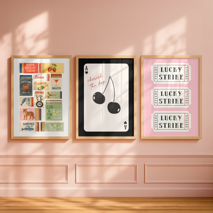 Set of 3 Retro Wall Art Prints