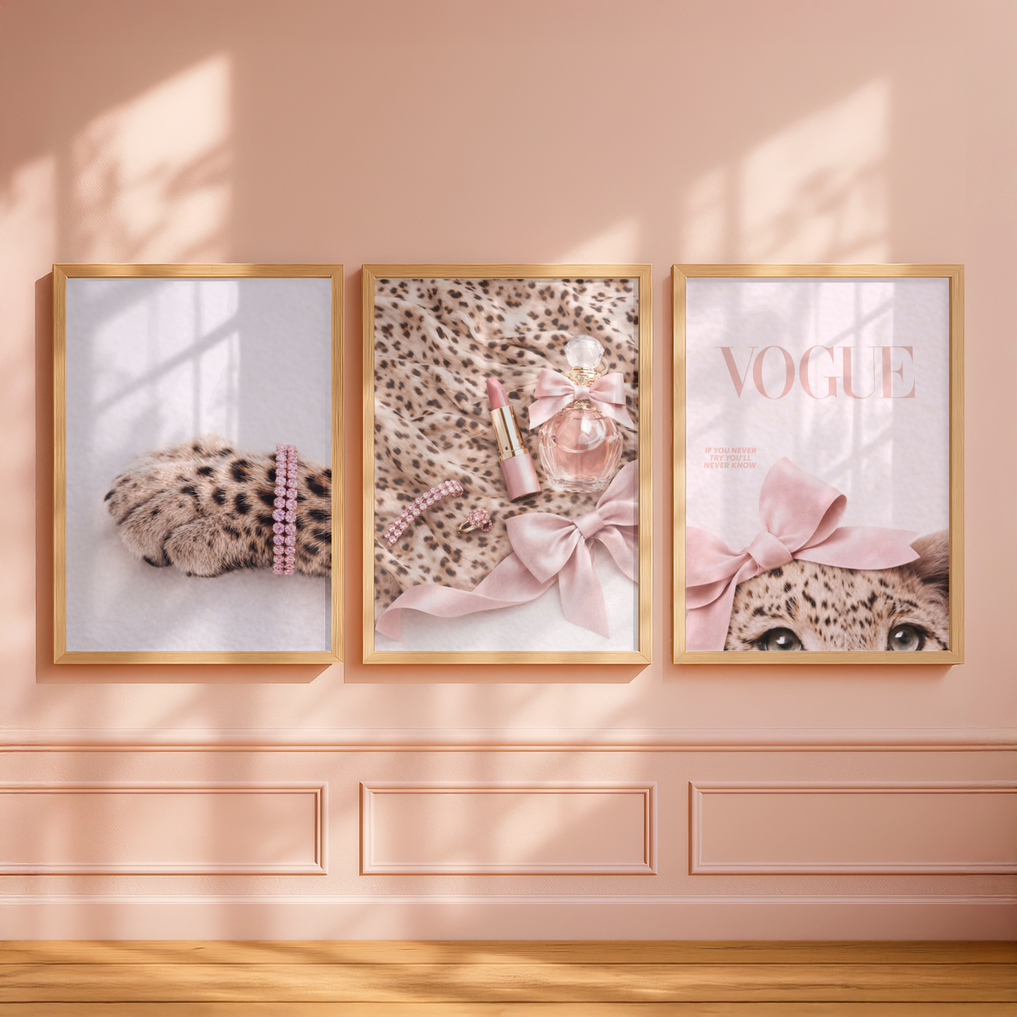 Set of 3 Pink Fashion Prints