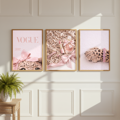 Set of 3 Pink Fashion Prints