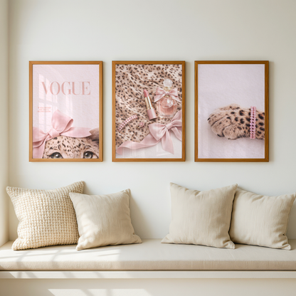Set of 3 Pink Fashion Prints