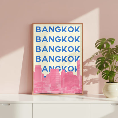 Bangkok Preppy Travel Poster