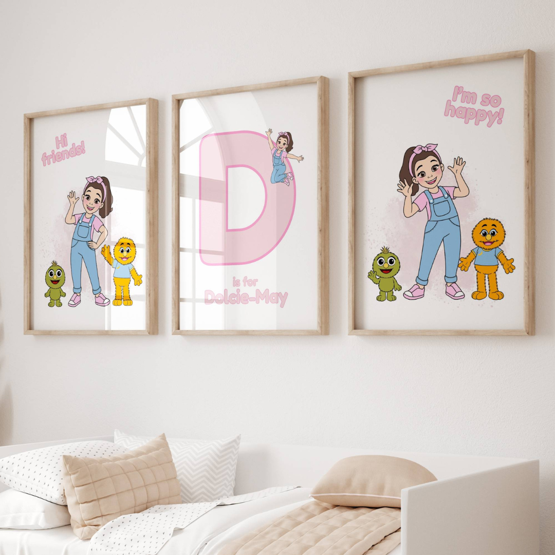 Set of 3 Personalised Ms Rachel Prints