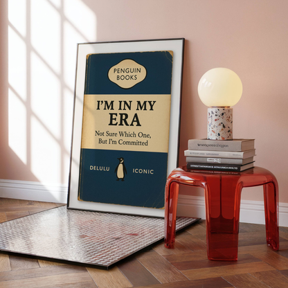 Funny Penguin Book Print - I'm In My Era