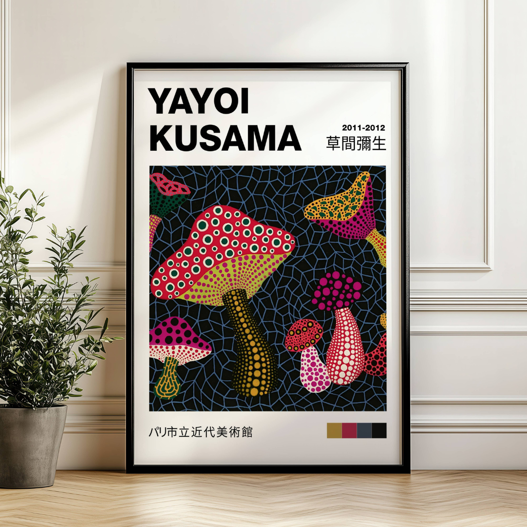 Yayoi Kusama 2011-2012 Mushrooms Print