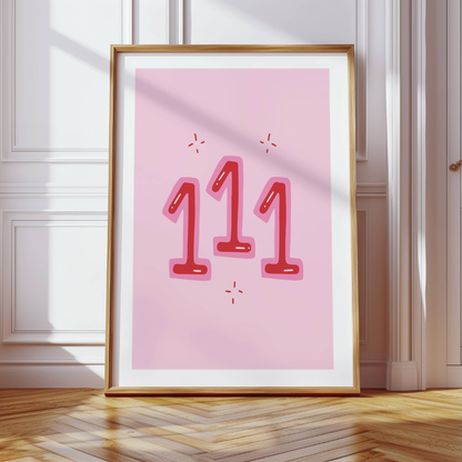 111 Angel Numbers Print