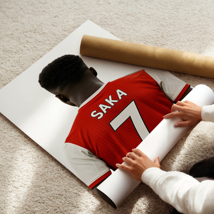 Set of 3 Personalised Bukayo Saka Prints