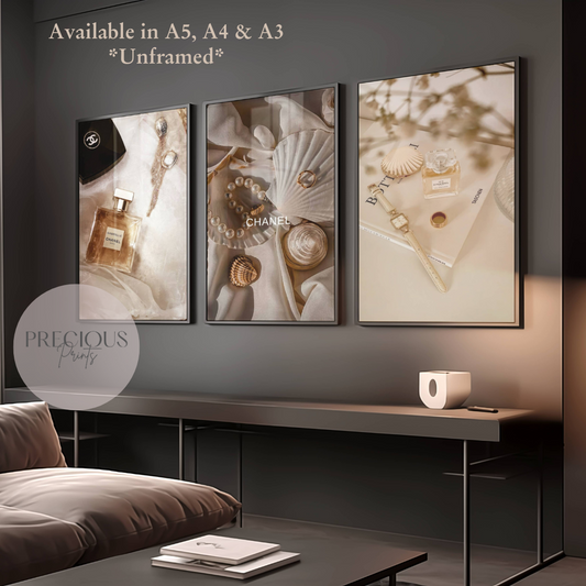 Set of 3 Stylish Fashion Feminine Prints