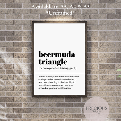 Beermuda Triangle Definition Poster