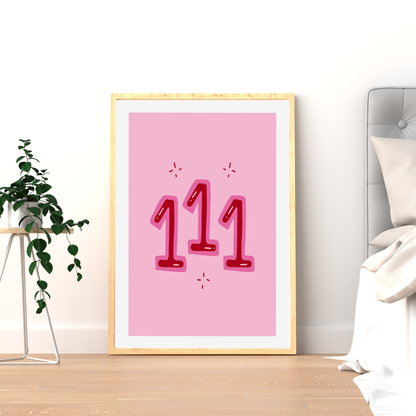 111 Angel Numbers Print