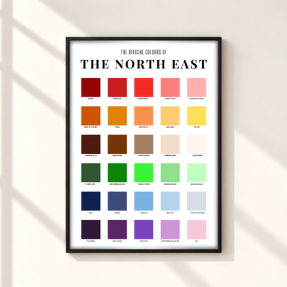 North East Colour Chart Print
