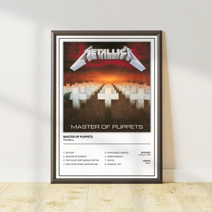 Metallica Master Of Puppets Print | Metallica Album Cover Collection