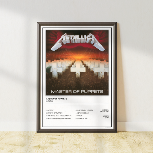 Metallica Master Of Puppets Print | Metallica Album Cover Collection