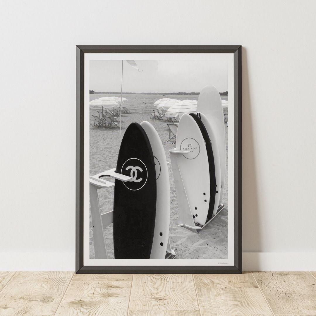 Chanel Surfboard Luxury Fashion Print