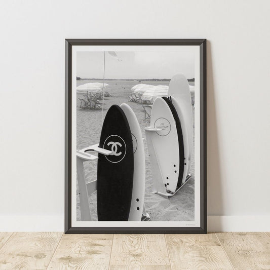 Chanel Surfboard Luxury Fashion Print