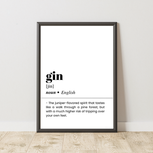 Gin Word Definition Poster