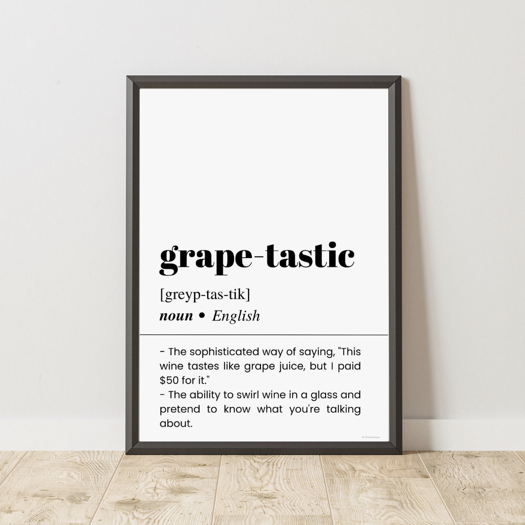 Grape-tastic Word Definition Poster