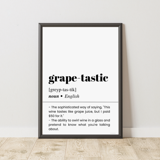 Grape-tastic Word Definition Poster