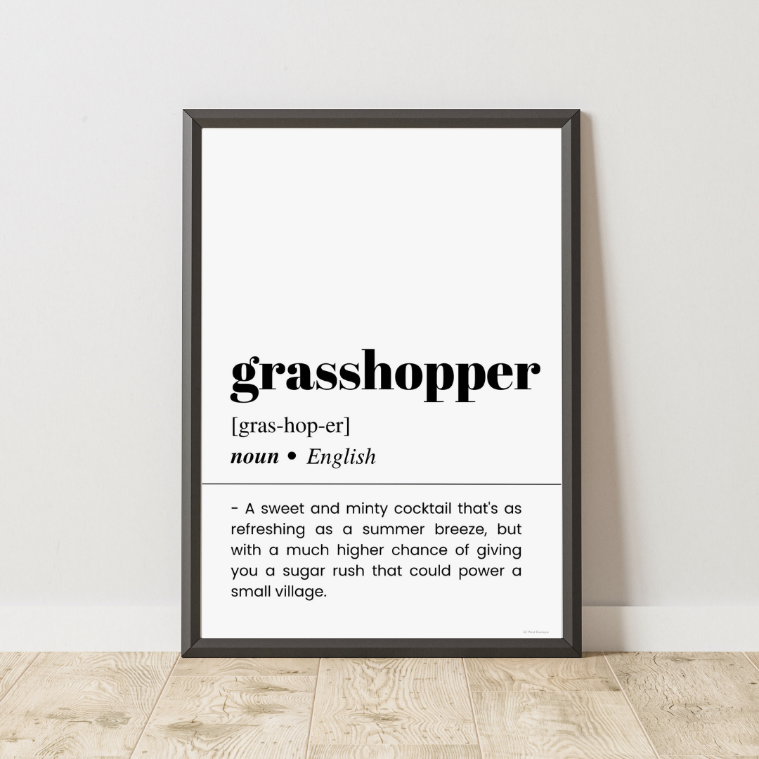 Grasshopper Word Definition Poster