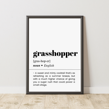 Grasshopper Word Definition Poster