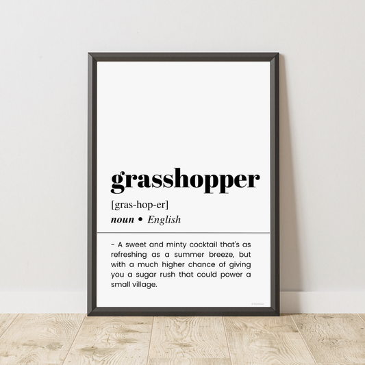 Grasshopper Word Definition Poster