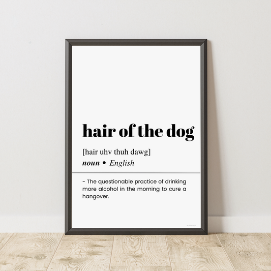 Hair of the dog Word Definition Poster