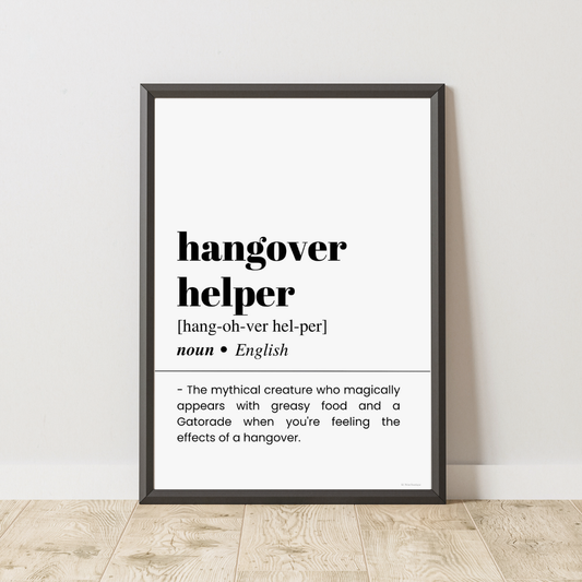 Hang over helper Definition Poster