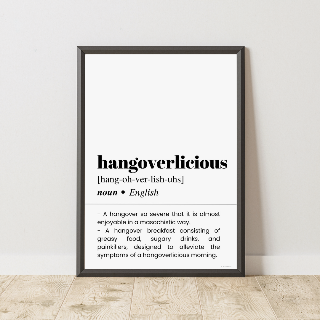 Hangoverlicious Definition Poster