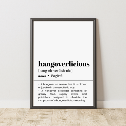 Hangoverlicious Definition Poster