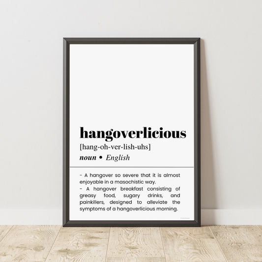 Hangoverlicious Definition Poster