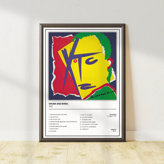 XTC - Drums and Wires Album Poster