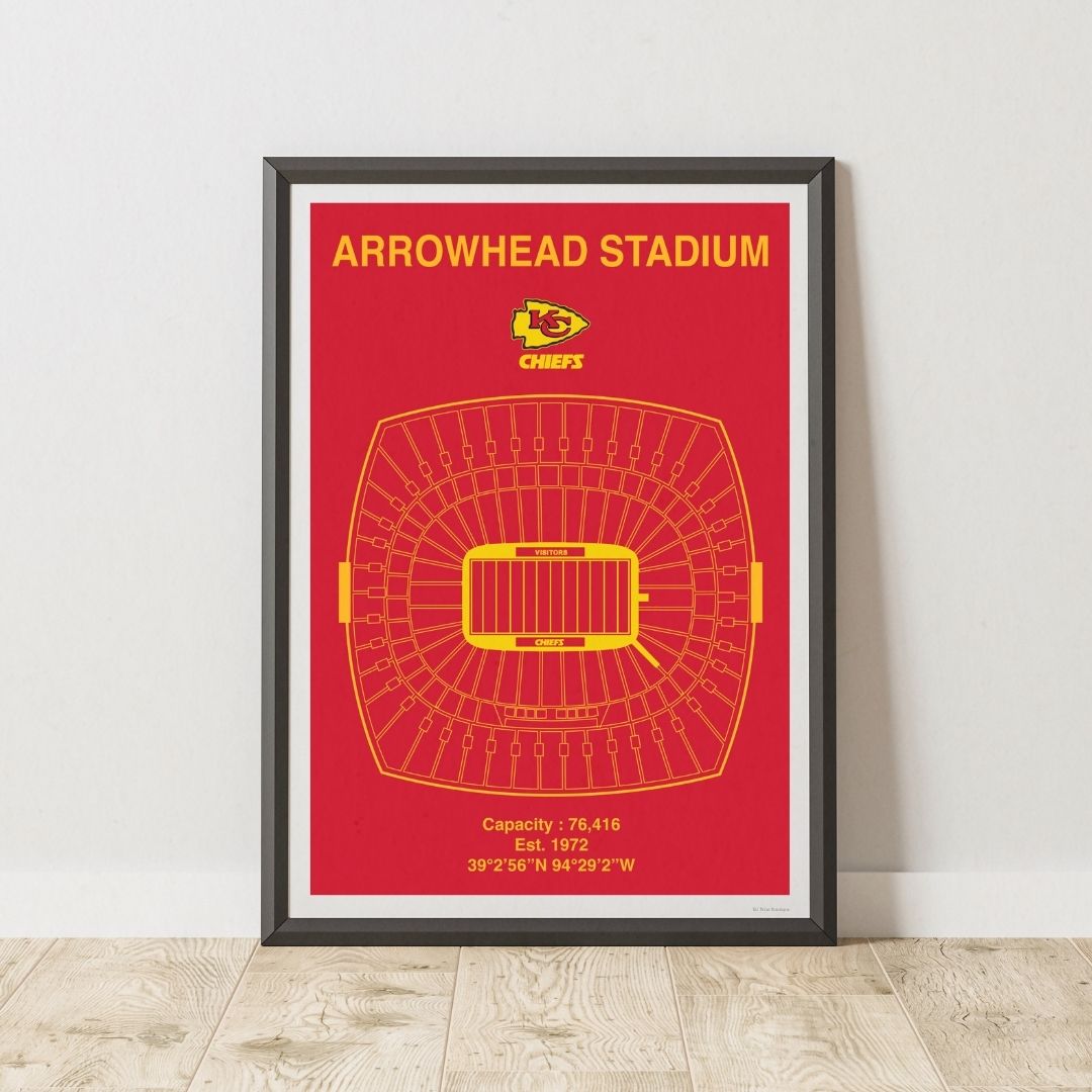 Kansas City Chiefs Arrowhead Stadium Poster