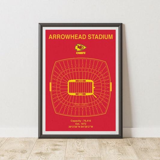 Kansas City Chiefs Arrowhead Stadium Poster