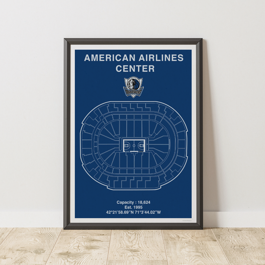 Dallas Mavericks American Airlines Center Poster