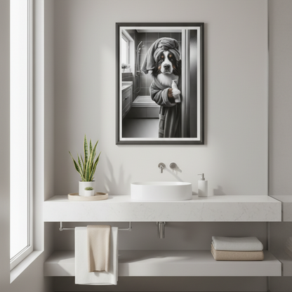 Bernese Dog Bathroom Print