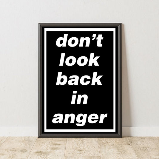 Oasis Lyric Poster - Don't Look Back In Anger