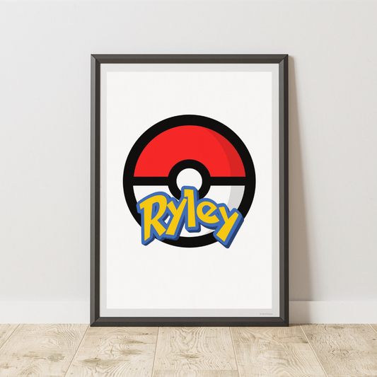 Childrens Personalised Pokemon Print