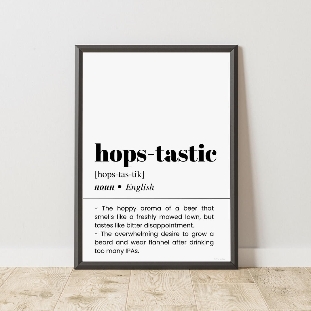 Hops-tastic Definition Poster