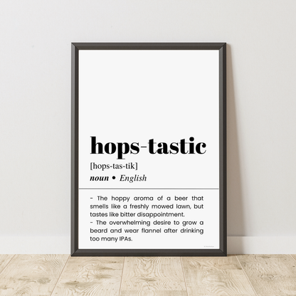 Hops-tastic Definition Poster